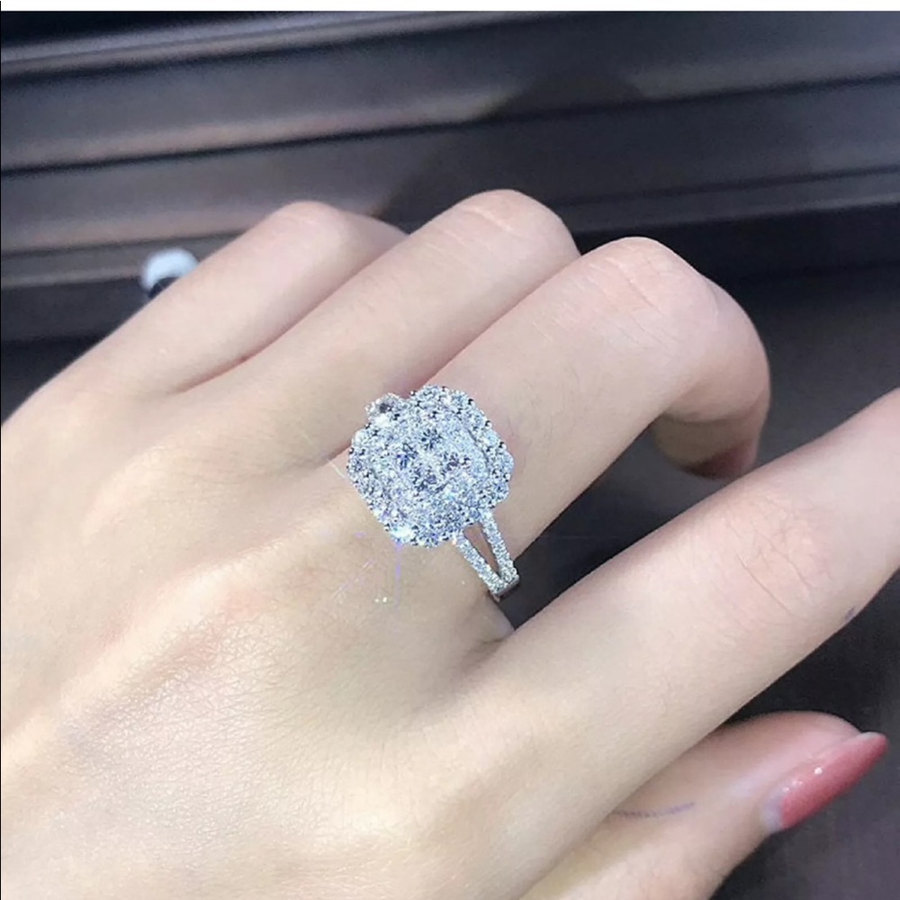 2.57ct Princess Cut Diamond Engagement new Ring - Picture 2 of 7